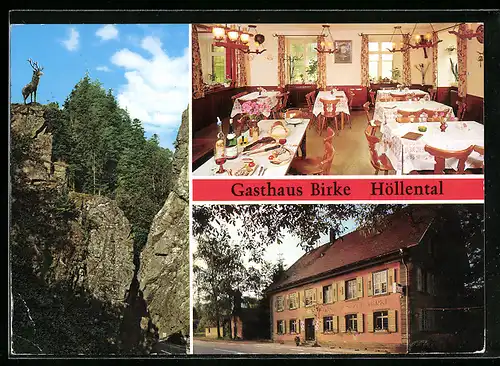 AK Burg / Kirchzarten, Gasthaus-Pension Zur Birke, Inh.: Fam. Schillinger