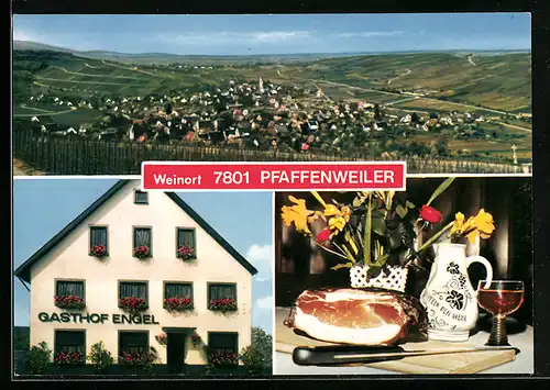 AK Pfaffenweiler, Ortsansicht, Gasthof Engel