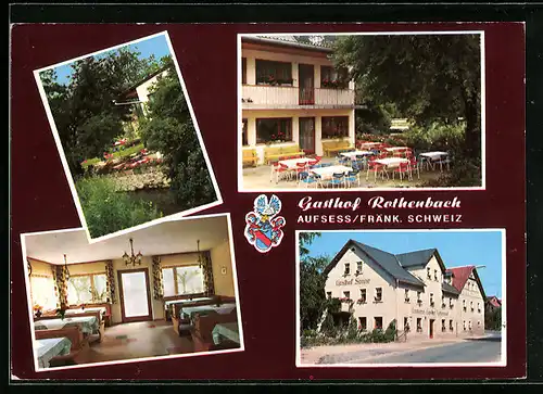 AK Aufsess /Fränk. Schweiz, Gasthof-Pension Sonne, Bes.: Fam. Rothenbach