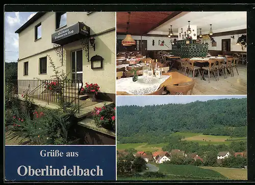 AK Oberlindelbach, Gasthaus Schwarzes Ross, Inh.: Fam. Weisel