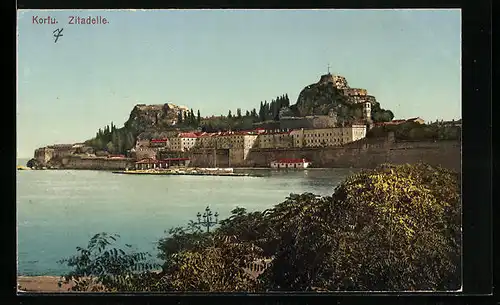 AK Korfu, Blick zur Zitadelle