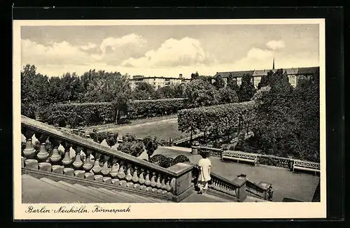AK Berlin-Neukölln, Freitreppe im Körnerpark