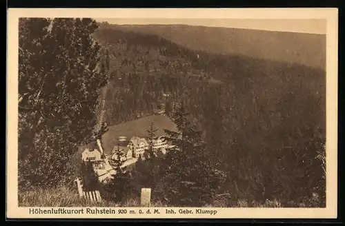 AK Ruhstein, Gasthaus Ruhstein Gebr. Klumpp aus der Vogelschau