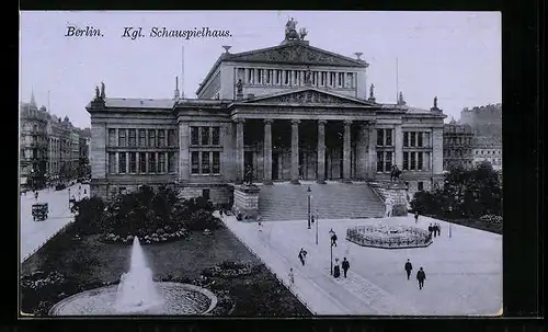 AK Berlin, Kgl. Schauspielhaus, Gendarmenmarkt
