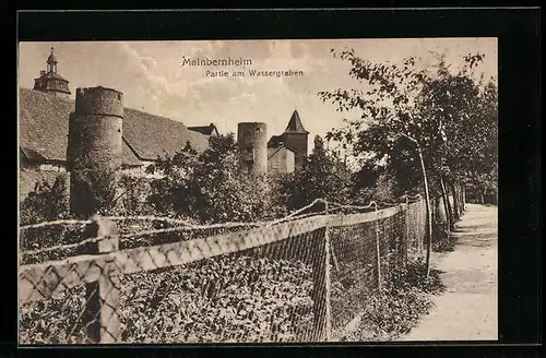 AK Mainbernheim, Partie am Wassergraben