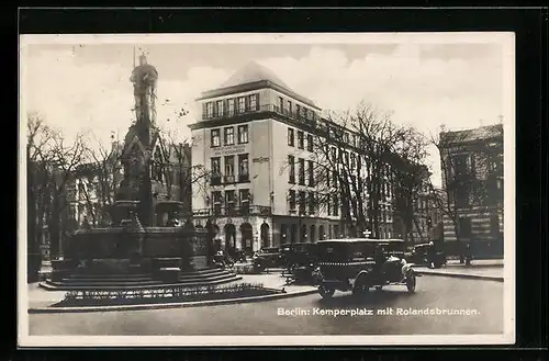 AK Berlin, Kemperplatz mit Rolandsbrunnen