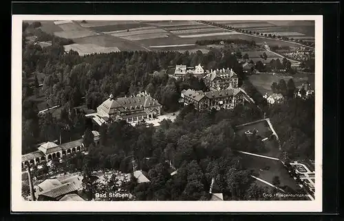 AK Bad Steben, Ortsansicht, Fliegeraufnahme