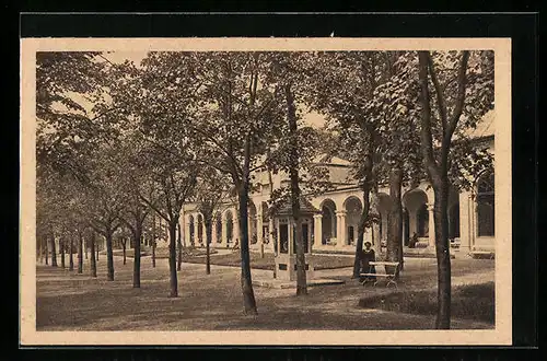 AK Bad Steben, Wandelhalle mit Kurpromenade