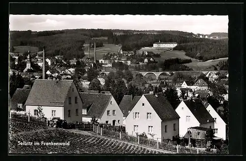 AK Selbitz /Frankenw., Teilansicht mit Viadukt und Mutterhaus der Christusbruderschaft