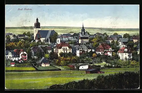 AK Bad Steben, Ortsansicht aus der Vogelschau