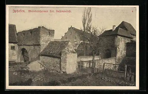AK Iphofen, Mainbernheimer Tor, Aussenansicht
