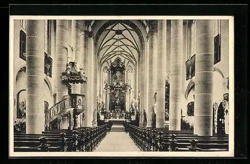 AK Iphofen, Innenansicht der Stadtkirche