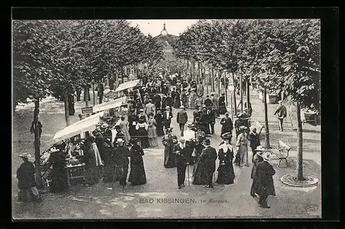 AK Bad Kissingen, Marktstände im Kurpark