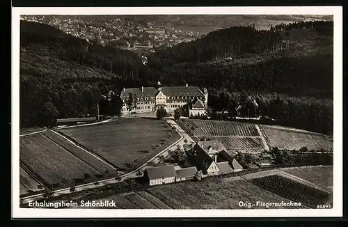AK Schwäb. Gmünd, Erholungsheim Schönblick, Fliegeraufnahme