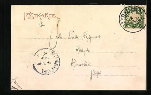 AK Bayreuth, Teilansicht mit Kirche