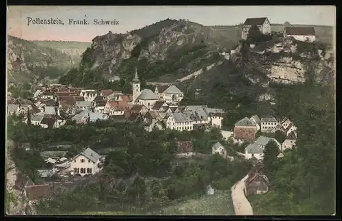 AK Pottenstein /Fränkische Schweiz, Teilansicht