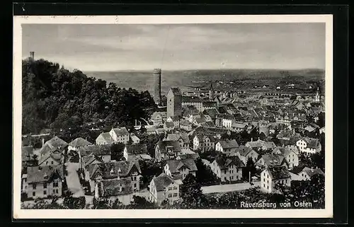 AK Ravensburg, Totalansicht von Osten