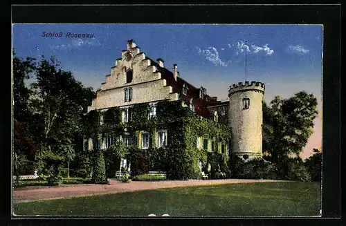 AK Rosenau, Blick zum Schloss