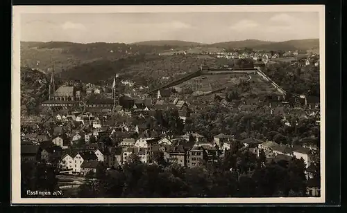 AK Esslingen a. N., Ortsansicht aus der Vogelschau