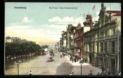 AK Hamburg-St.Pauli, St. Pauli Spielbudenplatz