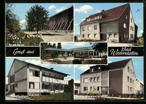 AK Bad Westernkotten, An der Saline, Pension Schäfer und Hotel Kaupmann