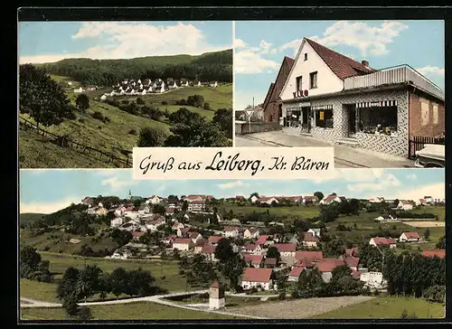 AK Leiberg /Kr. Büren, Panorama der Ortschaft