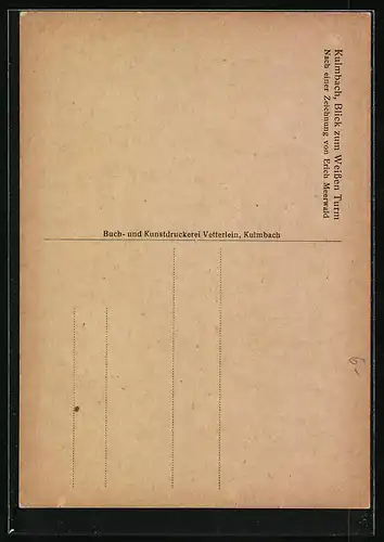 AK Kulmbach, Blick zum Weissen Turm