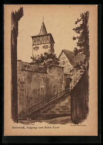 AK Kulmbach, Aufgang zum Roten Turm