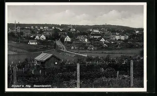 AK Zirndorf b. Nbg., Gesamtansicht aus der Vogelschau