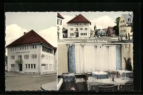 AK Feucht, Hotel Münchner Hof, Aussen- u. Innenansichten