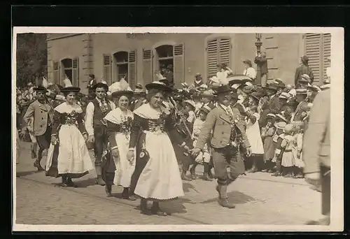 AK Mainz, I. Deutsches Volkstrachtenfest 1914
