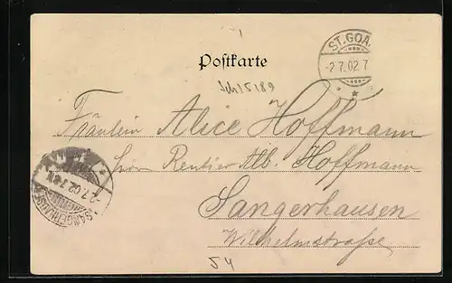 AK St. Goar a. Rh., Hotel Schneider, Feucht Eck