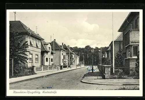 AK Mannheim-Pfingstberg, Blick in die Winterstrasse