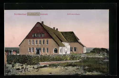 AK Norddorf a. Amrum, Blick auf Ambronenhaus