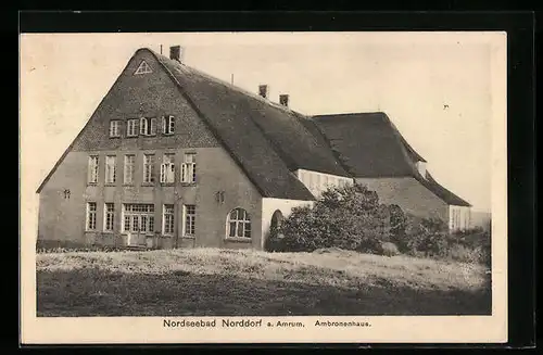 AK Norddorf a. Amrum, Blick auf Ambronenhaus