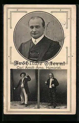 AK Carl Arndt-Arno, mit Kostüm, Komiker