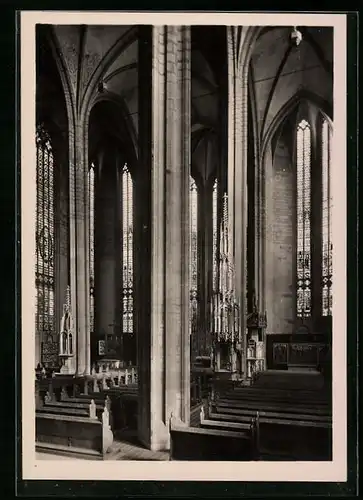 Foto-AK Deutscher Kunstverlag Nr. 28: Soest, Kirche S. Maria zur Wiese, Blick durch die Schiffe