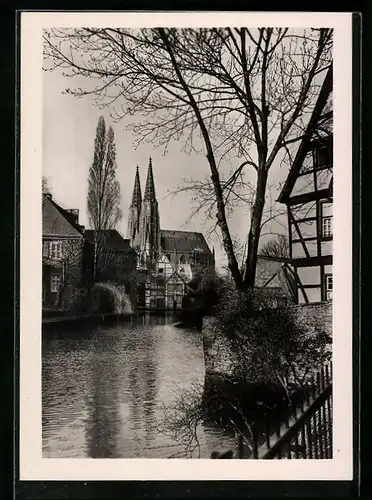 Foto-AK Deutscher Kunstverlag, Nr. 48: Soest, Wiesenkirche und Grosser Teich