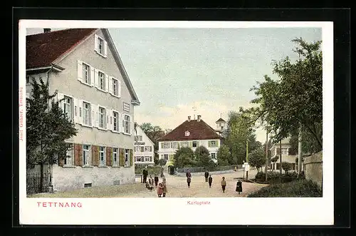 AK Tettnang, Ortspartie am Karlsplatz