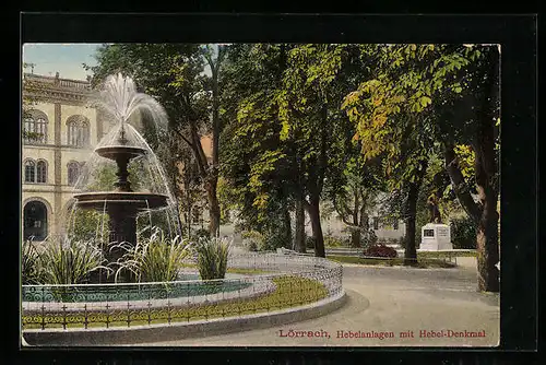 AK Lörrach, Hebelanlagen mit Denkmal