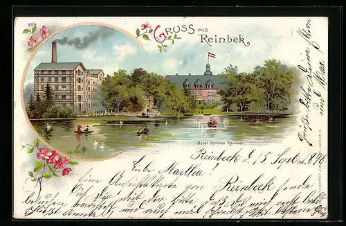 Lithographie Reinbek, Hotel Schloss Reinbek