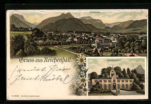 Lithographie Reichenhall, Brunnencapelle