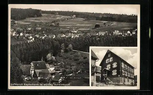 AK Kapfenhardt im württbg. Schwarzwald, Gasthaus und Pension zum Rössle von Fr. Keller, Panorama