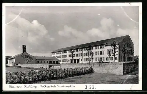 AK Hannover-Ricklingen, Volksschule Martensplatz