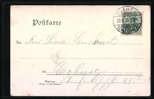 AK Plauen i. V., Partie am Albertplatz