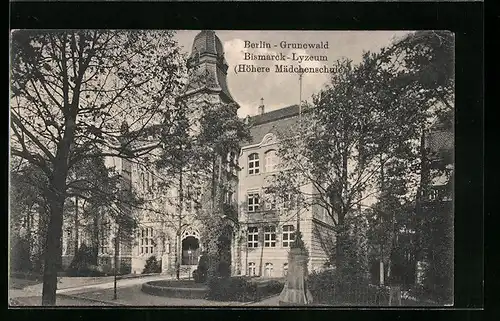 AK Berlin-Grunewald, Bismarck-Lyzeum, Höhere Mädchenschule