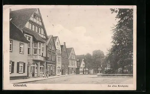 AK Gütersloh, Partie am alten Kirchplatz