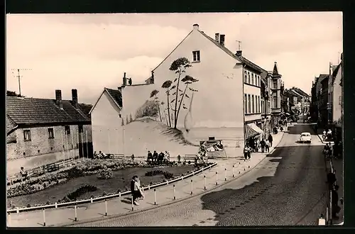 AK Waren / Müritz, Blick in die Langestrasse