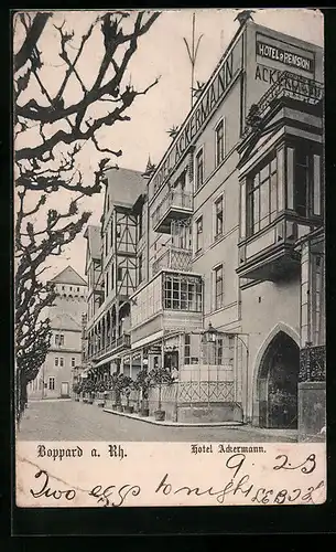 AK Boppard am Rhein, Hotel Ackermann