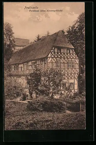 AK Paulinzella, Forsthaus Gasthaus Menger, altes Klostergebäude